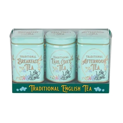 Image of New English Teas Vintage Victorian tea Tins with loose leaf