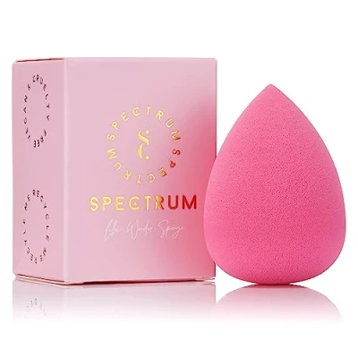 Image of Spectrum Collections Wonder Makeup Sponge, Beauty Blending Sponge for Under Eye Concealer and Foundation, Latex Free a Flawless Base, Pink