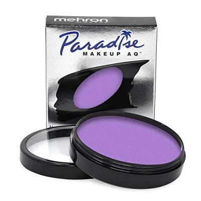 Image of Mehron Makeup Paradise AQ Face and Body Paint Pro Size Perfect for, Special FX, Cosplay, Halloween Water Activated &amp; 1.4 oz (40 g) (Purple)