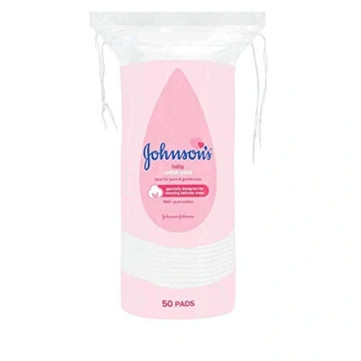 Image of Johnson&#039;s Baby Cotton Pads 50Pack, Pack Of 3