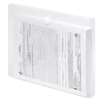 Image of Lion Vel Close R Clear Poly Envelopes with Gusset, Letter, Side Load, 6 EA/Pack, 1 Pack (22030 CR)