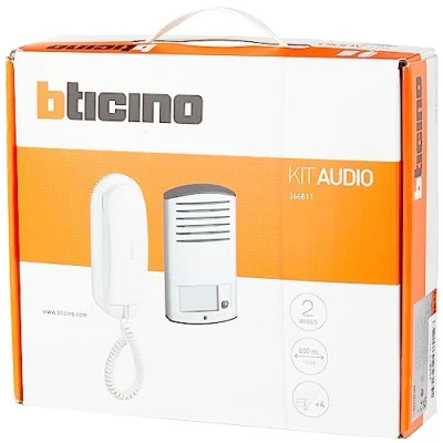 Image of Bticino 366811 Linea 2000 one way audio door entry kit with Sprint L2 handset, Grau