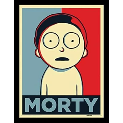 Image of Cartoon Network Rick (Morty Campaign) Framed Print, Multi Coloured, 30 x 40cm