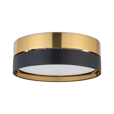 Image of TK Lighting Hilton ceiling light, black/gold, Ø 45cm