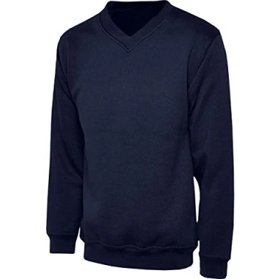 Image of DON Last Man Stands V Neck Sweatshirt Navy Blue Adult Large