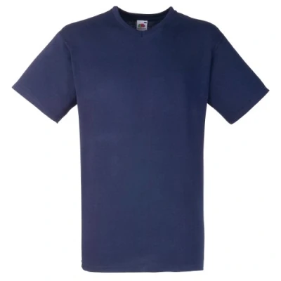 Image of Fruit of the Loom Mens Valueweight V Neck, Short Sleeve T Shirt (M) (Navy)