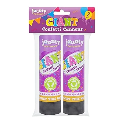 Image of Red Rainbow Giant Party 2PK Confetti Cannons Poppers Shooter Wedding New Years Large