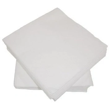 Image of 100 White Linen Feel Airlaid Paper Napkins 40x40cm 2 x Packs of 50