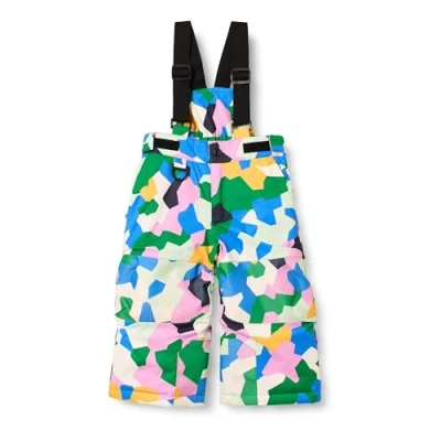 Image of Amazon Essentials Unisex Kids&#039; Ski &amp; Snow Bib Overalls, Geo Camo, 8 Years