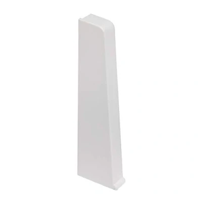 Image of Plastic Skirting Board High Line 2.5m PVC Left End Cap White Matt M089