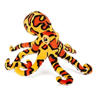 Image of Zappi Co Plush Children&#039;s Stuffed Soft Cuddly Toy Part of Safari Animals Collection, Perfect for Kids (25cm Depth)(Octopus)