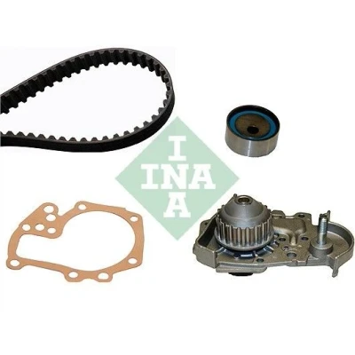 Image of 7700736085, 7700736969, 7700861686, 7701478018, 8200146298 water pump + Timing Belt Kit INA 530 0018 30 with 17mm RENAULT: MEGANE 1