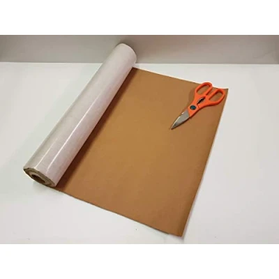 Image of One mtr x 450mm Wide roll of Teddy Brown Sticky Back SELF Adhesive Felt/Baize