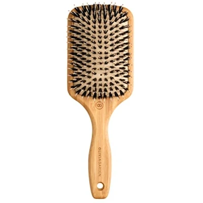 Image of Olivia Garden Bamboo Touch Brush Eco conscious Bambo Detangle Combo Hair Brush, Nylon and Boar Bristles Size L