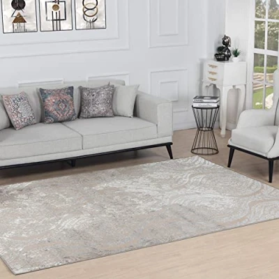 Image of Surya Meknes Vintage Rug Runner Rugs Living Room, Hallway, Bedroom Chic Neutral Scandi Rug, Traditional Boho Style, Natural Easy Care Pile Large 150x80cm Light BeigeRug