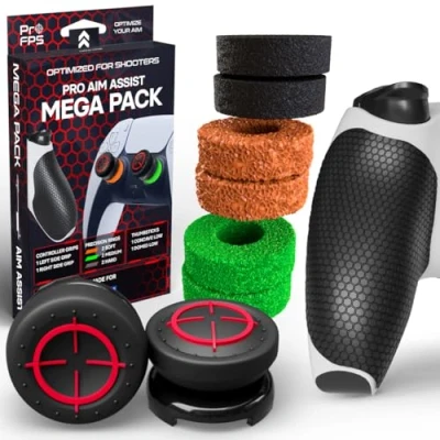 Image of ProFPS Gaming Accessories for PS5 / PS4 (Precision Rings + Mixed Thumbsticks Grips)