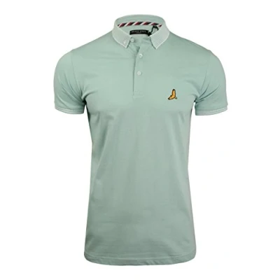 Image of BRAVE SOUL Mens Glover Polo T Shirt Cotton Short Sleeved (Pale Green) S