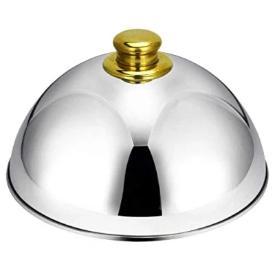 Image of Mify Stainless Steel Restaurant Cloche Serving Dish Food Cover, Plate Dome Dining Covers To Keep Warm