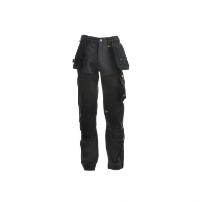Image of DeWalt Memphis Mens Trouser Pro Stretch Fabric Holster Pockets Reinforced Cordura Stitching Leg 29 Waist 30 Black/Grey