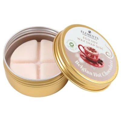 Image of Hot Chocolate Christmas Soy Wax Snap Disc in Tin Cracker Filler Mini Gift
