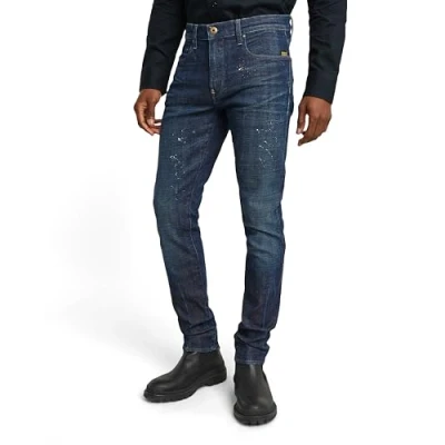 Image of G Star Men&#039;s Revend FWD Skinny Jeans, Green (antique painted cosmic blue D20071 D441 H093), 31W / 32L