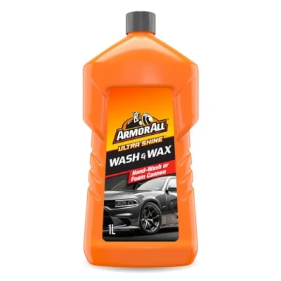 Image of Armor All, Wash and Wax 1L, Car Shampoo Polish, Dual Action Formula for a Clean Shiny Car, Water Beading Technology to Prevent Stains, Ideal &amp; Motorcycle Detailing