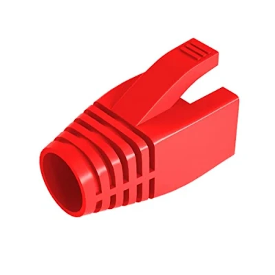 Image of VIVOCH 50 Pcs Cat6 Cat6A Cat7 Strain Relief Boot, RJ45 Plug Connector Cover Modular Network Cap Cable Boots, Red