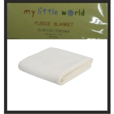 Image of My Little World Baby Nursery Bedding Soft Snuggle Cream Fleece Blanket To Fit Cot/Cot Bed