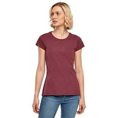 Image of Build Your Brand Women&#039;s Bb012 ladies Basic Tee T Shirt, Cherry, XXL
