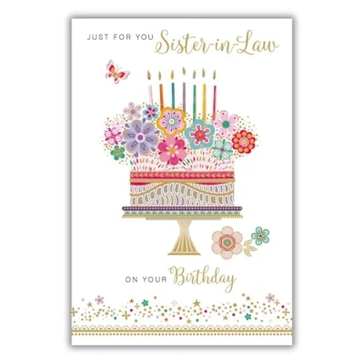 Image of Nigel Quiney Birthday Cake Just for You Sister in Law Card