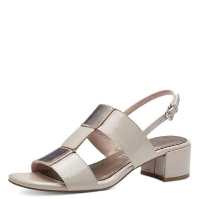 Image of MARCO TOZZI Women&#039;s 2 28204 42 Heeled Sandal, Powder Pat Cb, 6.5