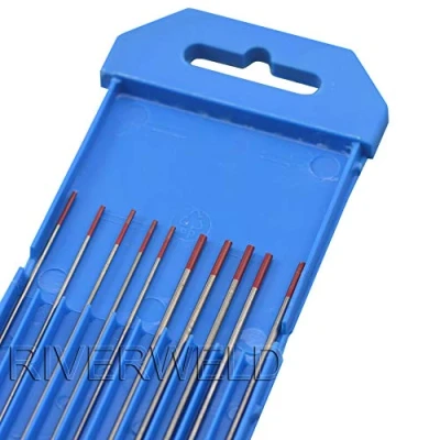 Image of RIVERWELD 2 Percent Thoriated WT20 Red TIG Tungsten Electrode 1.0mm x 150mm &amp; 1.6mm 10pcs