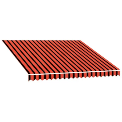 Image of vidaXL Awning Top Sunshade Canvas Orange and Brown 300x250 cm
