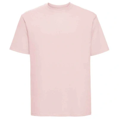 Image of Russell Athletic Mens Ringspun Cotton Classic T Shirt (Powder Rose) Pink Size Small