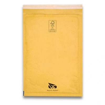 Image of Raylu Paper® Pack of 10 Kraft Bubble Padded Envelopes with Self Seal Seal, for Mailing Brown Units (150 x 210 mm)