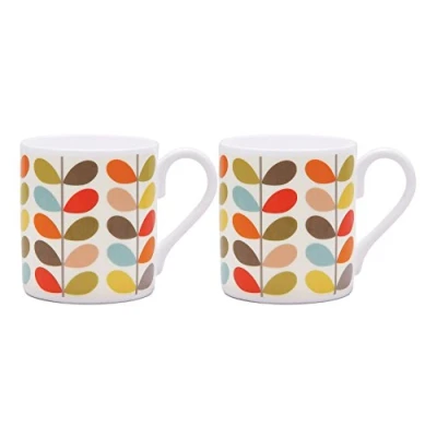 Image of Orla Kiely 2 x Ten Colour Stem Mugs
