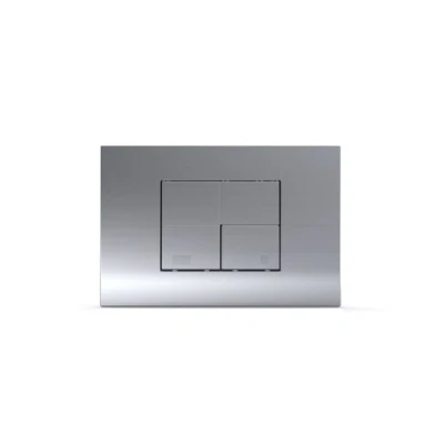 Image of Glossy Chrome, Dual Flush Abs Plate Tile