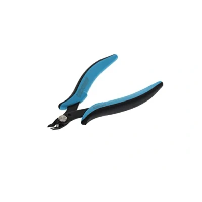 Image of GEDORE Miniature Electronic Side Cutters for 1.0mm Copper Wire, Steel, Black/Blue