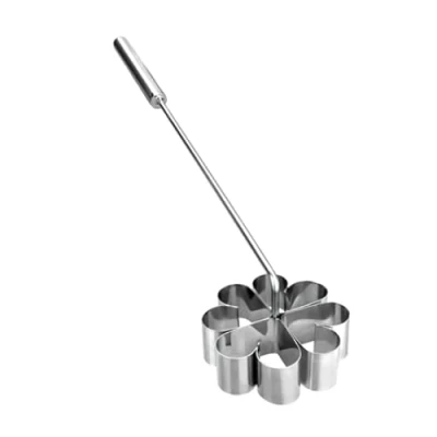 Image of Ibili Rosette Mould Angled, Stainless Steel, Silver, 15 x 9 3 cm