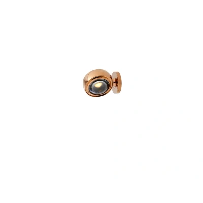 Image of LOOM DESIGN LED wall light Optic rose gold aluminium Ø 12 cm
