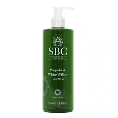 Image of SBC Skincare Propolis &amp; White Willow Hand Wash, Luxurious and Nourishing Wash for Dry or Sensitive Skin, Vegan Friendly (500ml)