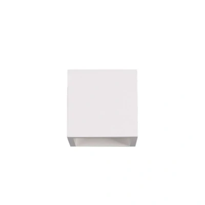 Image of Lindby Marita cube shaped LED wall light made of plaster