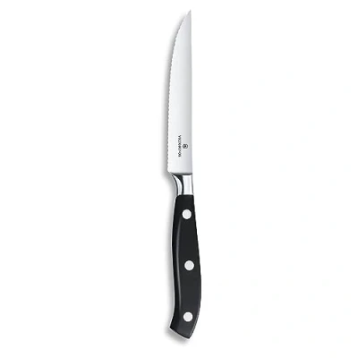 Image of Victorinox Grand Maître, Tomato and Steak Knife, Extra Sharp Blade, Wavy Edge, 12 cm, Stainless Steel, Black