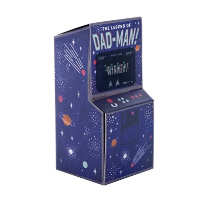 Image of Hallmark Fathers Day Card for Dad, 3D Card, Retro Arcade Machine, Space, Stars, Blue