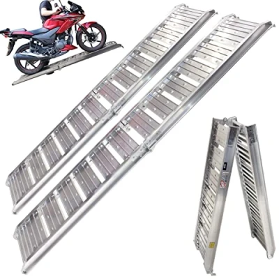 Image of Black Pro Range B5383 Aluminium Folding Motorcycle Loading Ramp (Pair of 5383)