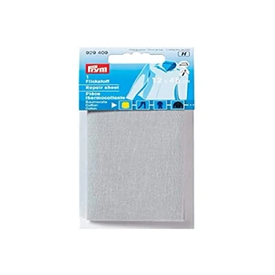 Image of Prym Repair Sheet CO 12x45 cm light grey, Fabric, 45 x 12 cm, hellgrau, 1 Stück
