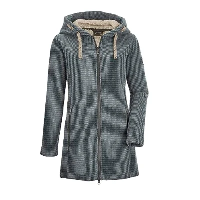 Image of G.I.G.A. DX GW 54 WMN KNTFLC PRK 37640 000 Women&#039;s Knitted Fleece Parka Jacket with Hood Aqua Verde, EU 46 (UK 18)