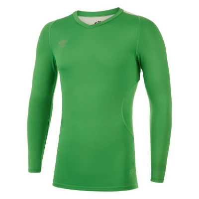 Image of Umbro Mens Elite V Neck Base Layer Top (Emerald) Size Medium
