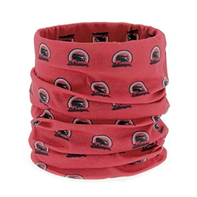 Image of BRISA VW Collection Volkswagen Unisex Tube Scarf Bandana Neck Gaiter Multifunctional Mouth Nose Protection T1 Bus (Vintage Logo/Red)