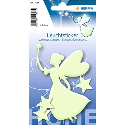 Image of Herma Reflective Stickers, Permanent Hold, 5 Fluorescent Stickers per Pack Fairies &amp; Stars Motif